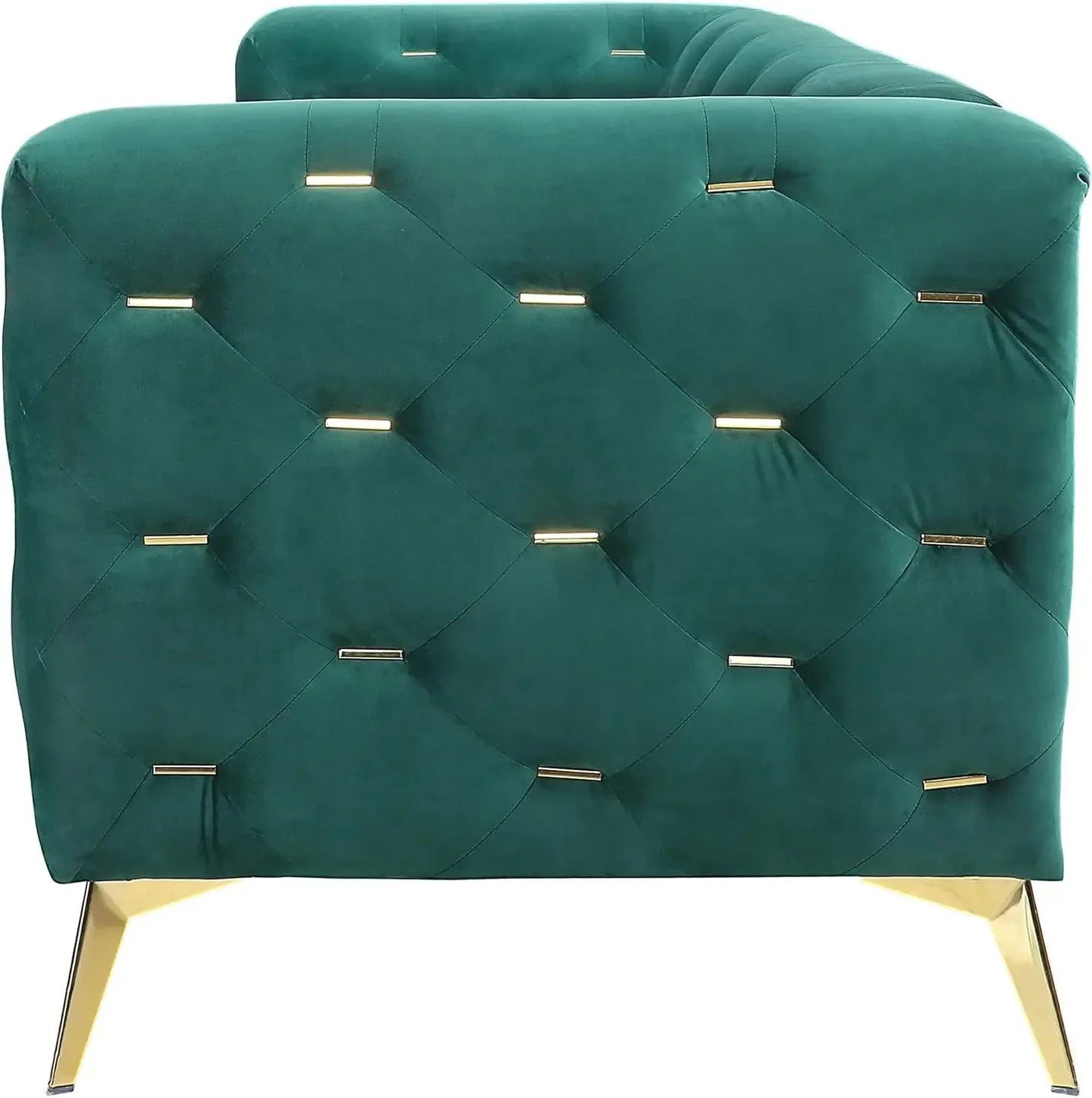 Velvet Button Tufted Upholstered Couch