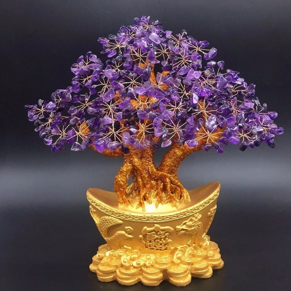 Purple Crystal Money Tree y