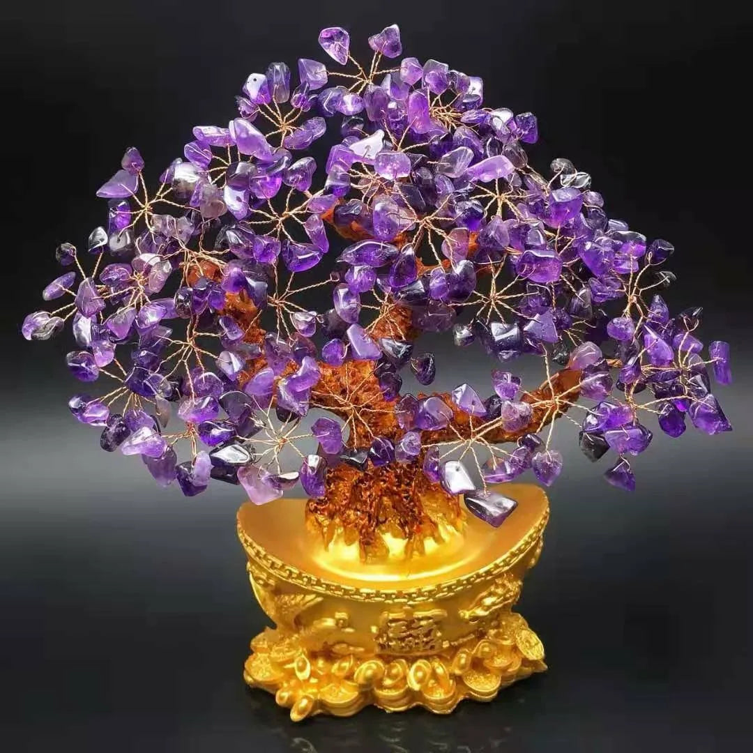 Purple Crystal Money Tree y