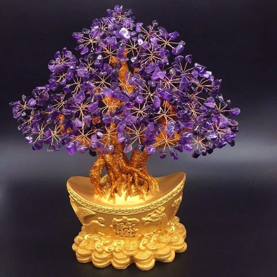 Purple Crystal Money Tree y