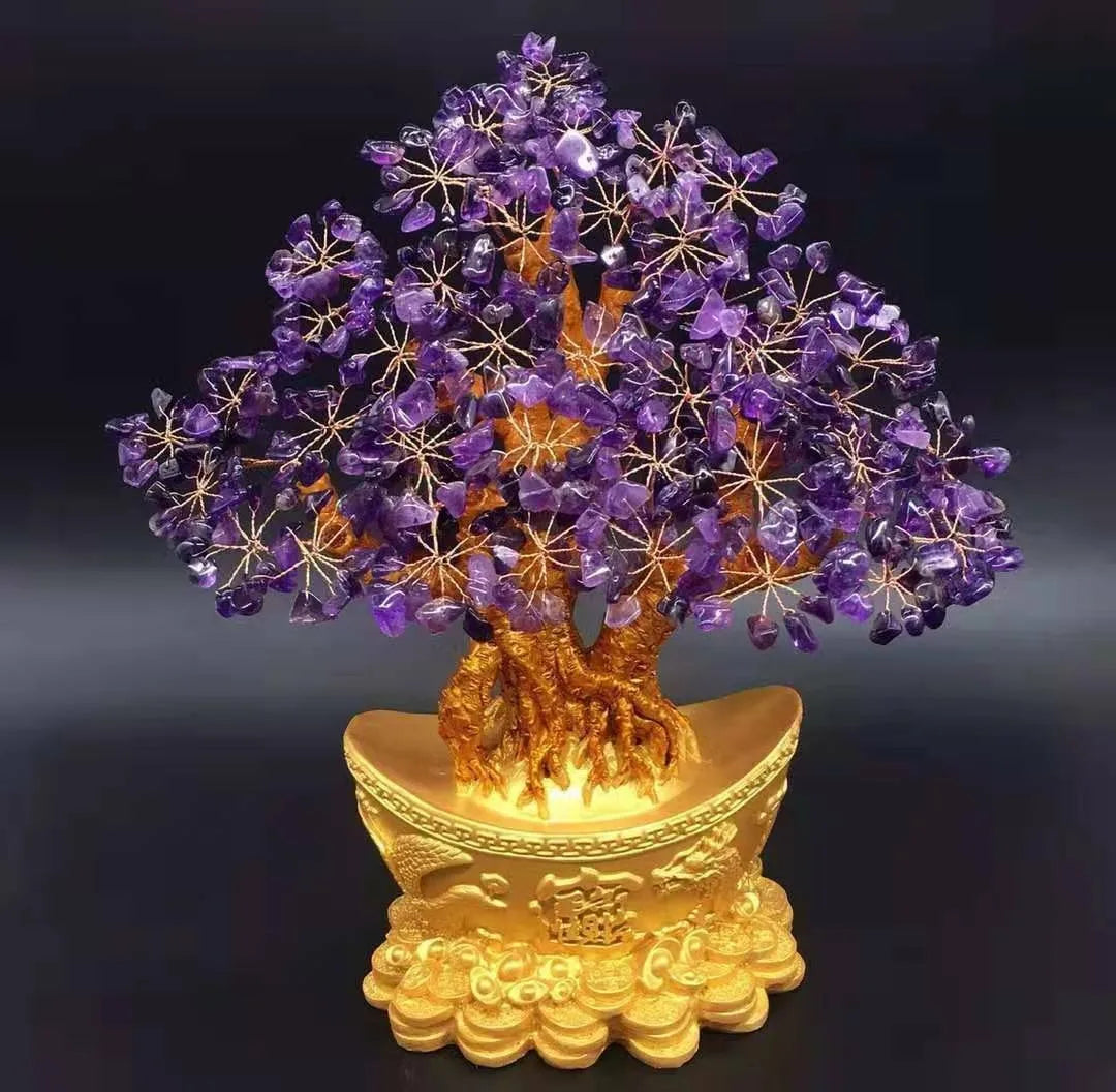 Purple Crystal Money Tree y