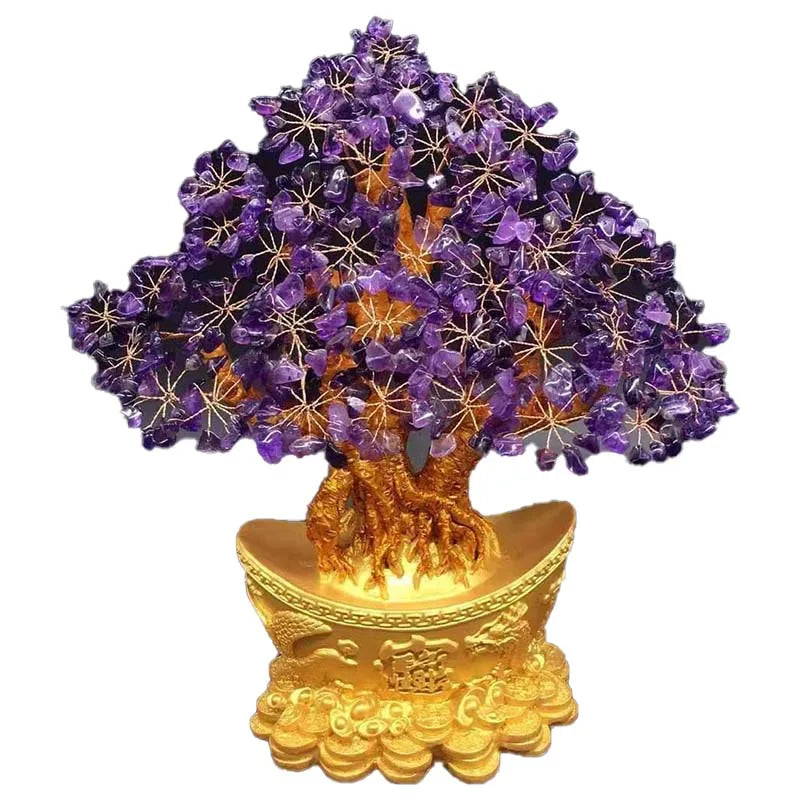 Purple Crystal Money Tree y